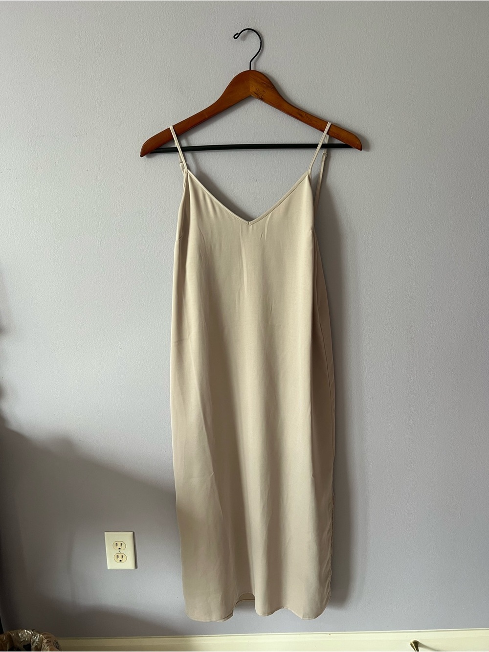 a new day Cream Slip Midi Dress